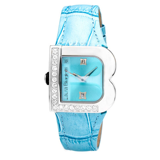 Laura Biagiotti Blue Leather Dress Watch Laura Biagiotti