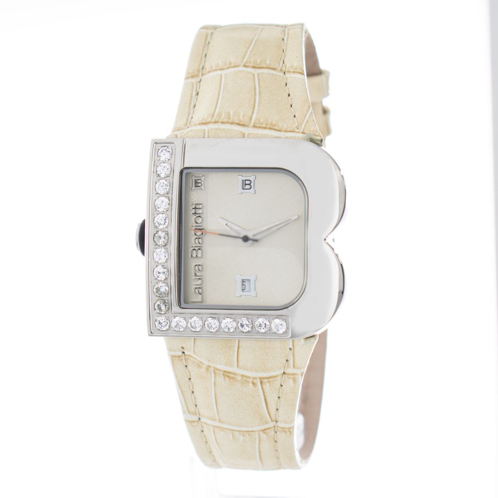 Laura Biagiotti Beige Stainless Steel Dress Watch Laura Biagiotti