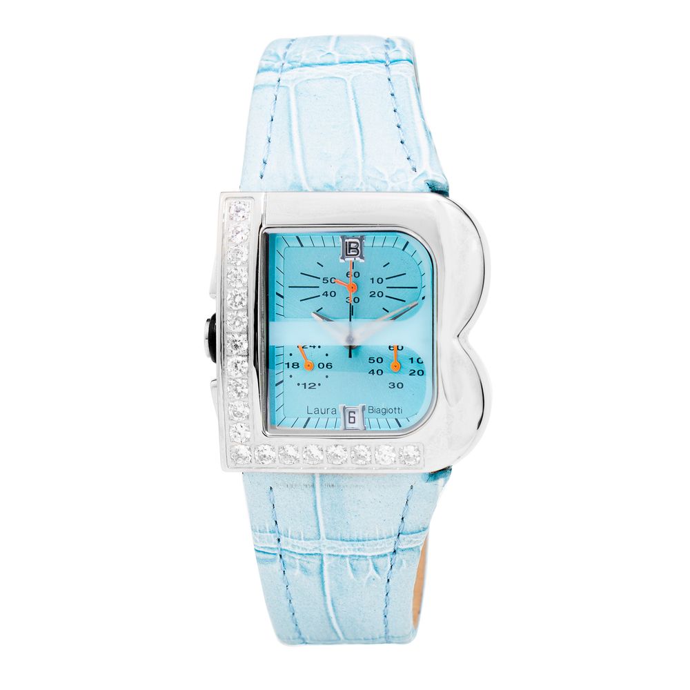 Laura Biagiotti Blue Leather Dress Watch Laura Biagiotti