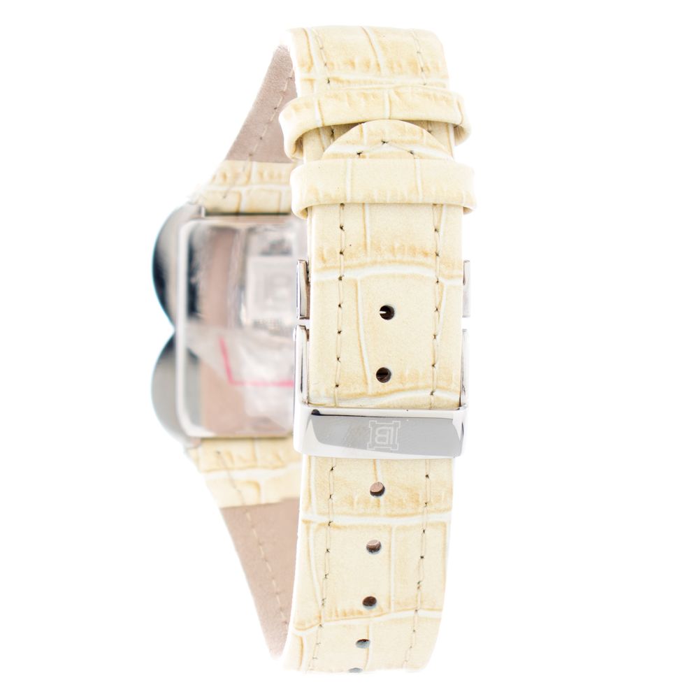 Laura Biagiotti Beige Leather Dress Watch Laura Biagiotti