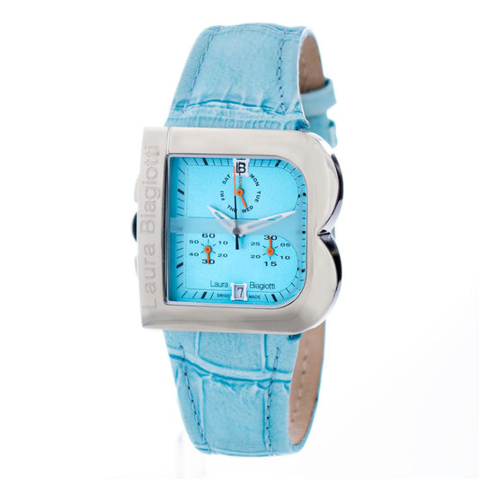 Laura Biagiotti Blue Leather Dress Watch Laura Biagiotti