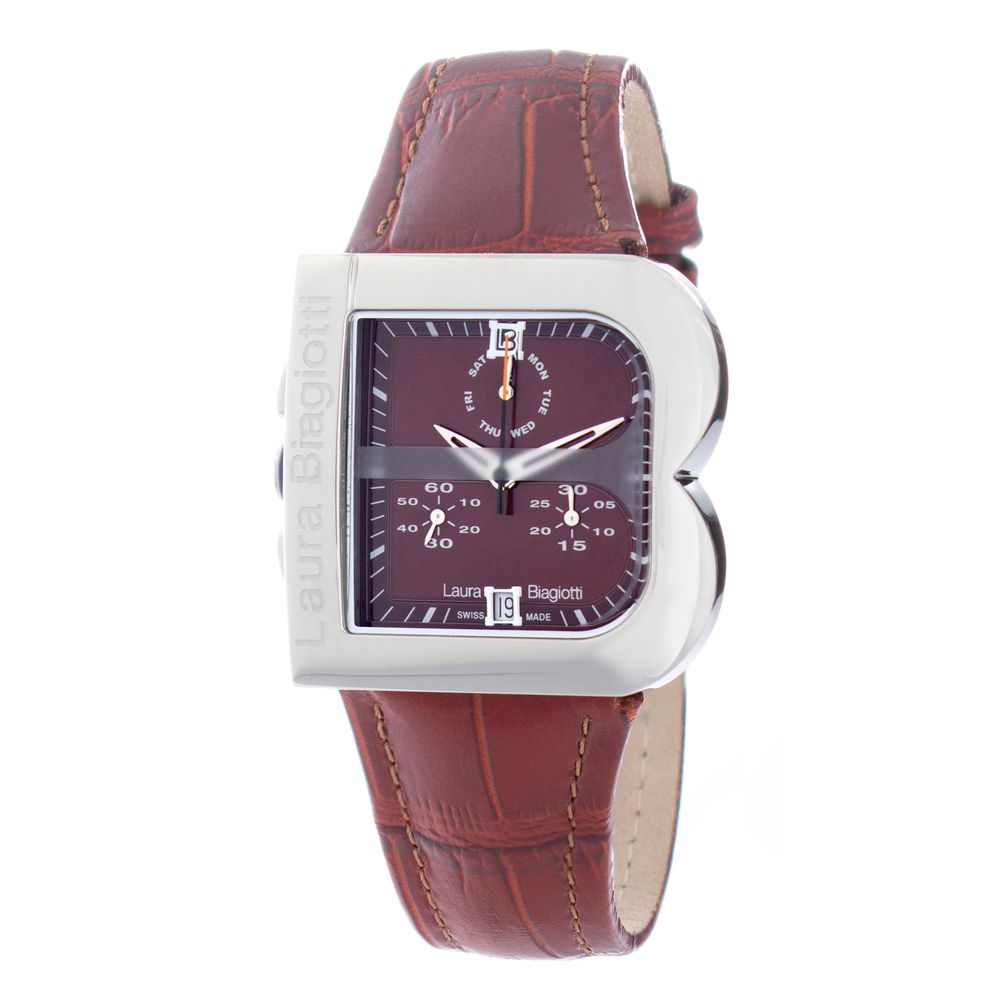 Laura Biagiotti Brown Leather Dress Watch Laura Biagiotti