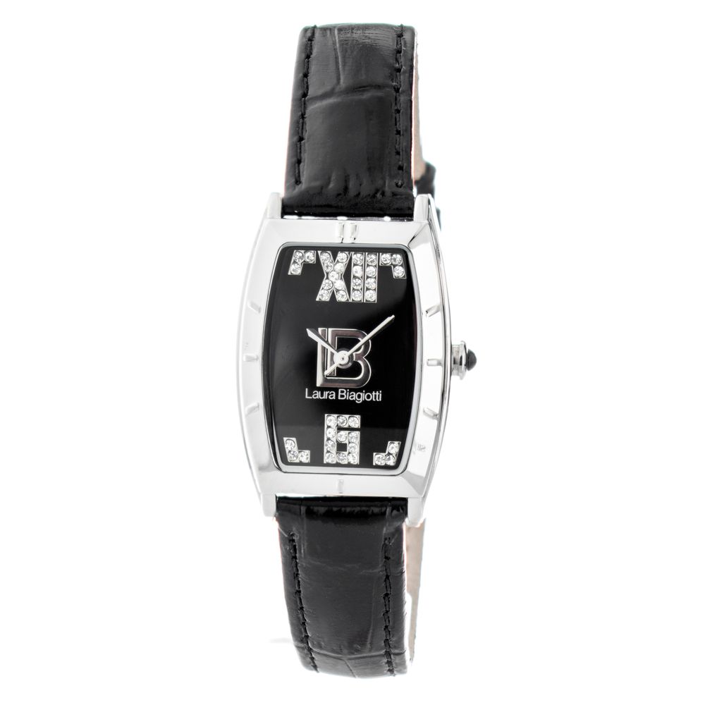 Laura Biagiotti Black Leather Dress Watch Laura Biagiotti