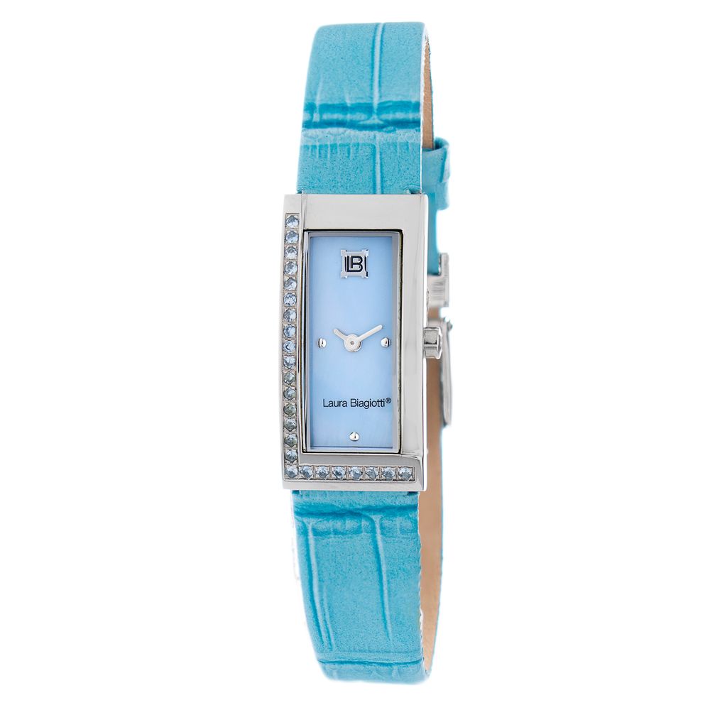 Laura Biagiotti Blue Leather Dress Watch Laura Biagiotti