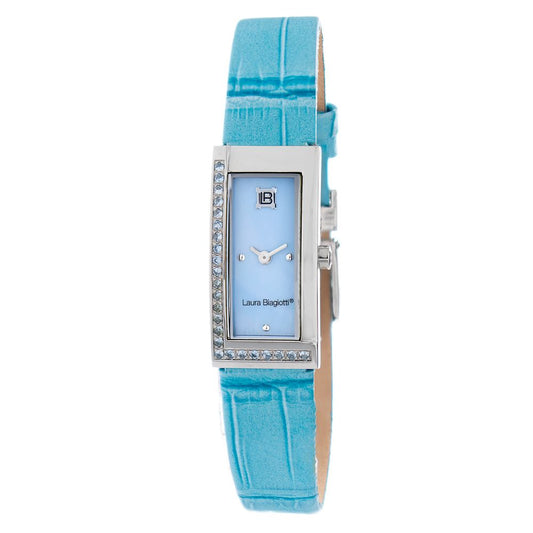 Laura Biagiotti Blue Leather Dress Watch Laura Biagiotti