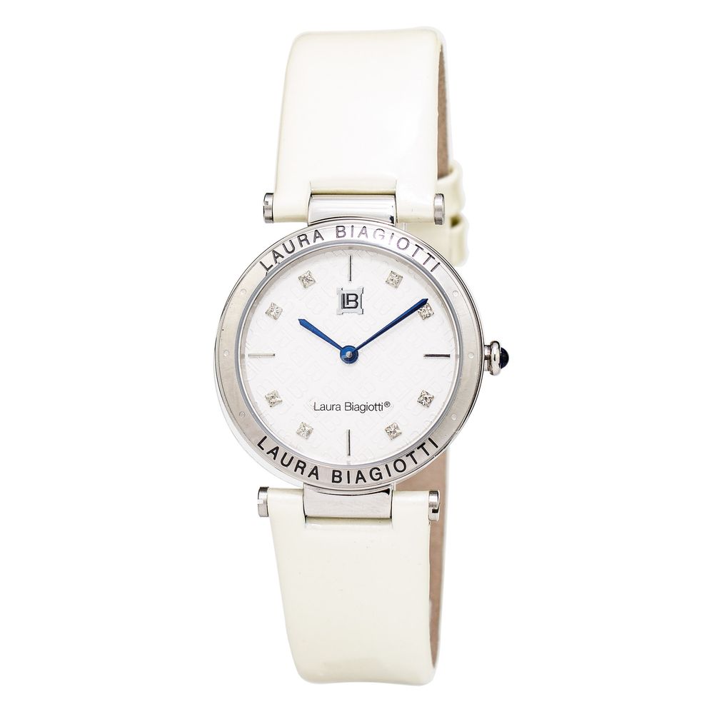 Laura Biagiotti Beige Leather Dress Watch Laura Biagiotti