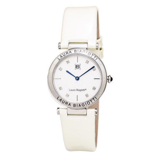 Laura Biagiotti Beige Leather Dress Watch Laura Biagiotti