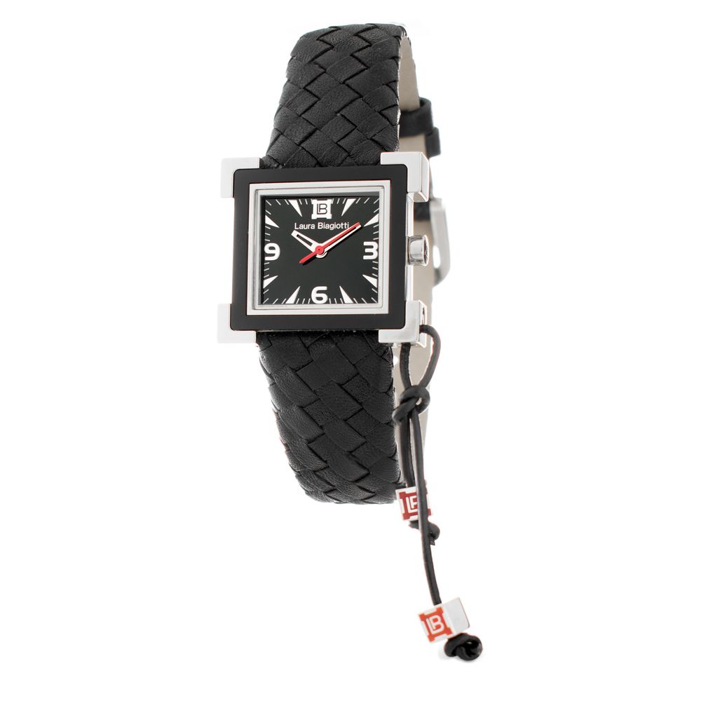 Laura Biagiotti Black Leather Dress Watch Laura Biagiotti