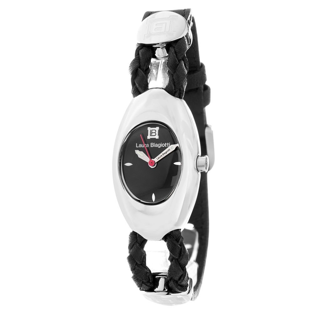 Laura Biagiotti Black Leather Dress Watch Laura Biagiotti