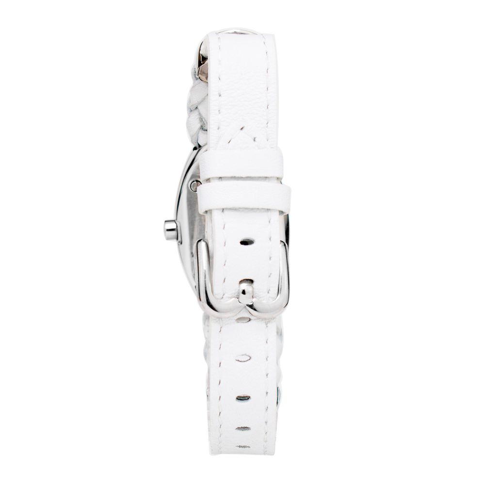 Laura Biagiotti White Leather Dress Watch Laura Biagiotti