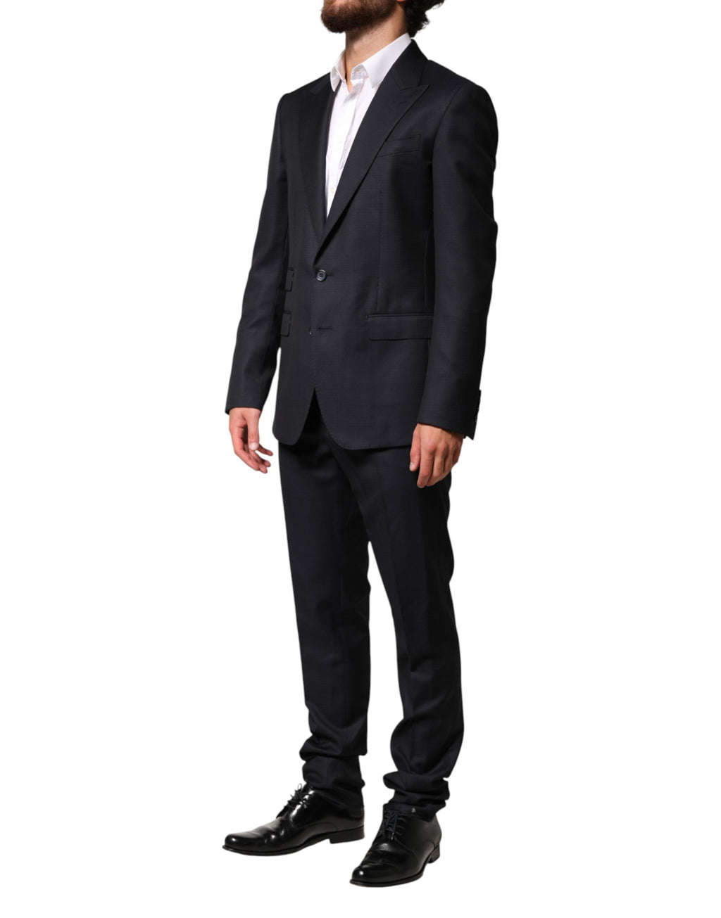 Dolce & Gabbana Dark Blue Wool Single Breasted Men 2 Piece Suit