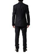 Dolce & Gabbana Dark Blue Wool Single Breasted Men 2 Piece Suit