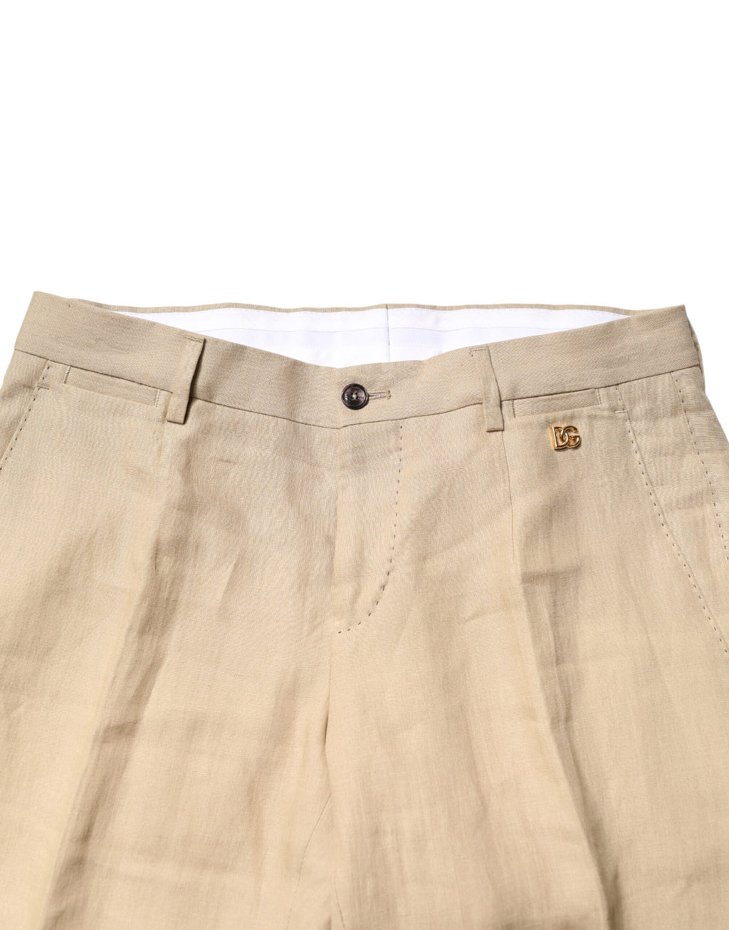 Dolce & Gabbana Beige Linen Single Breasted 2 Piece Suit Dolce & Gabbana