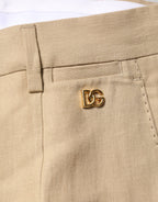 Dolce & Gabbana Beige Linen Single Breasted 2 Piece Suit Dolce & Gabbana