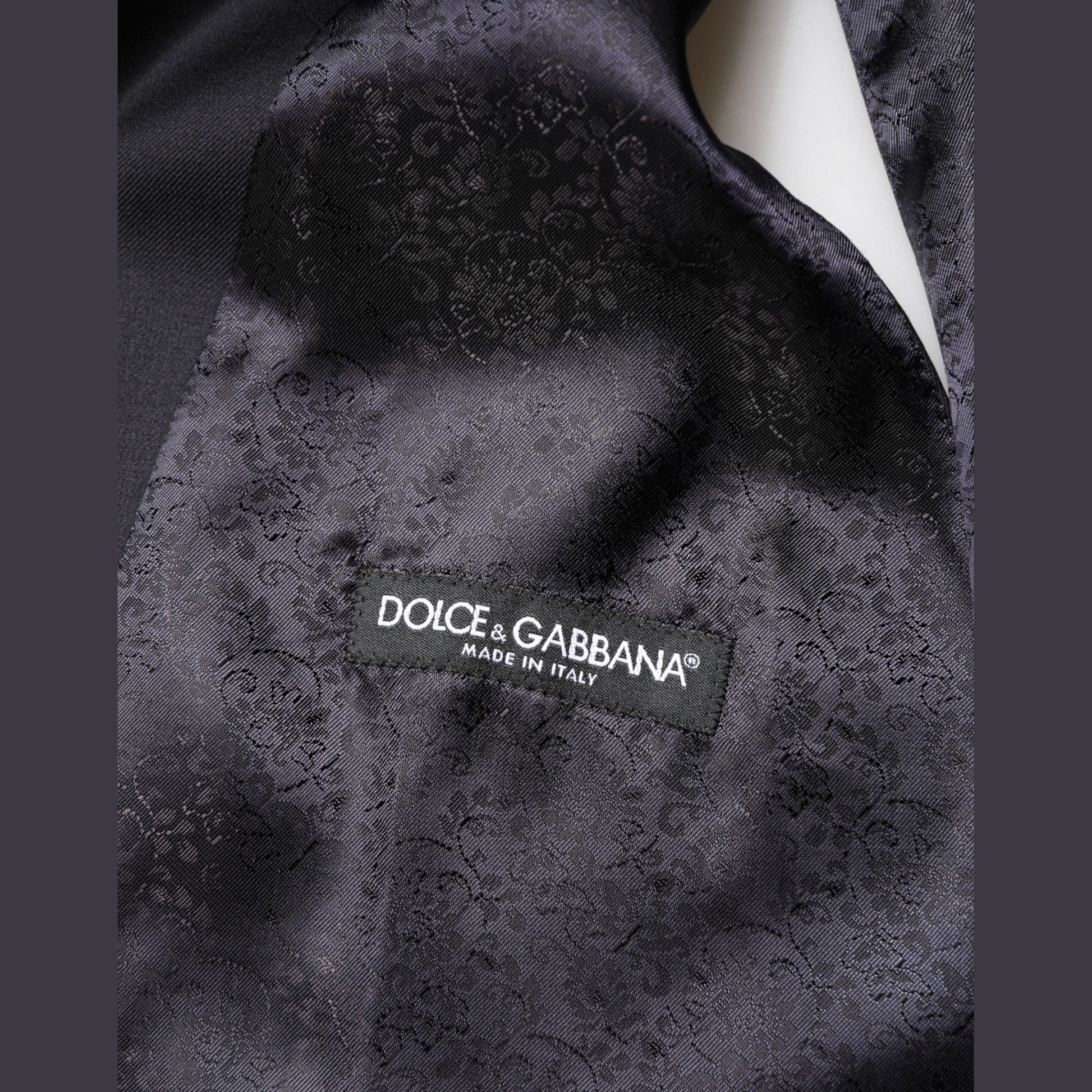 Dolce & Gabbana Black Wool Single Breasted 3 Piece Men Suit
