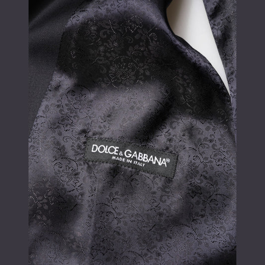 Dolce & Gabbana Blue Wool Single Breasted 3 Piece Men Suit