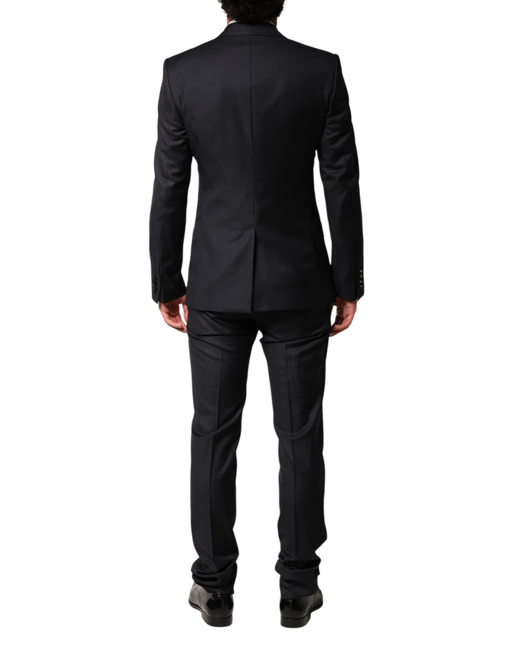 Dolce & Gabbana Blue Wool Single Breasted 3 Piece Men Suit - Eljoys Fashion 