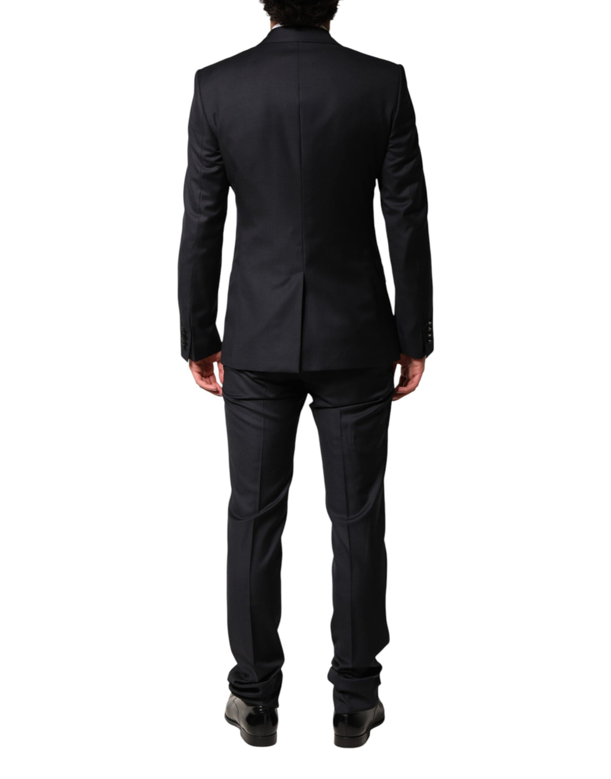 Dolce & Gabbana Blue Wool Single Breasted 3 Piece Men Suit - Eljoys Fashion 
