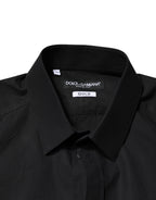 Dolce & Gabbana Black GOLD Cotton Men Dress Formal Shirt - Eljoys Fashion 