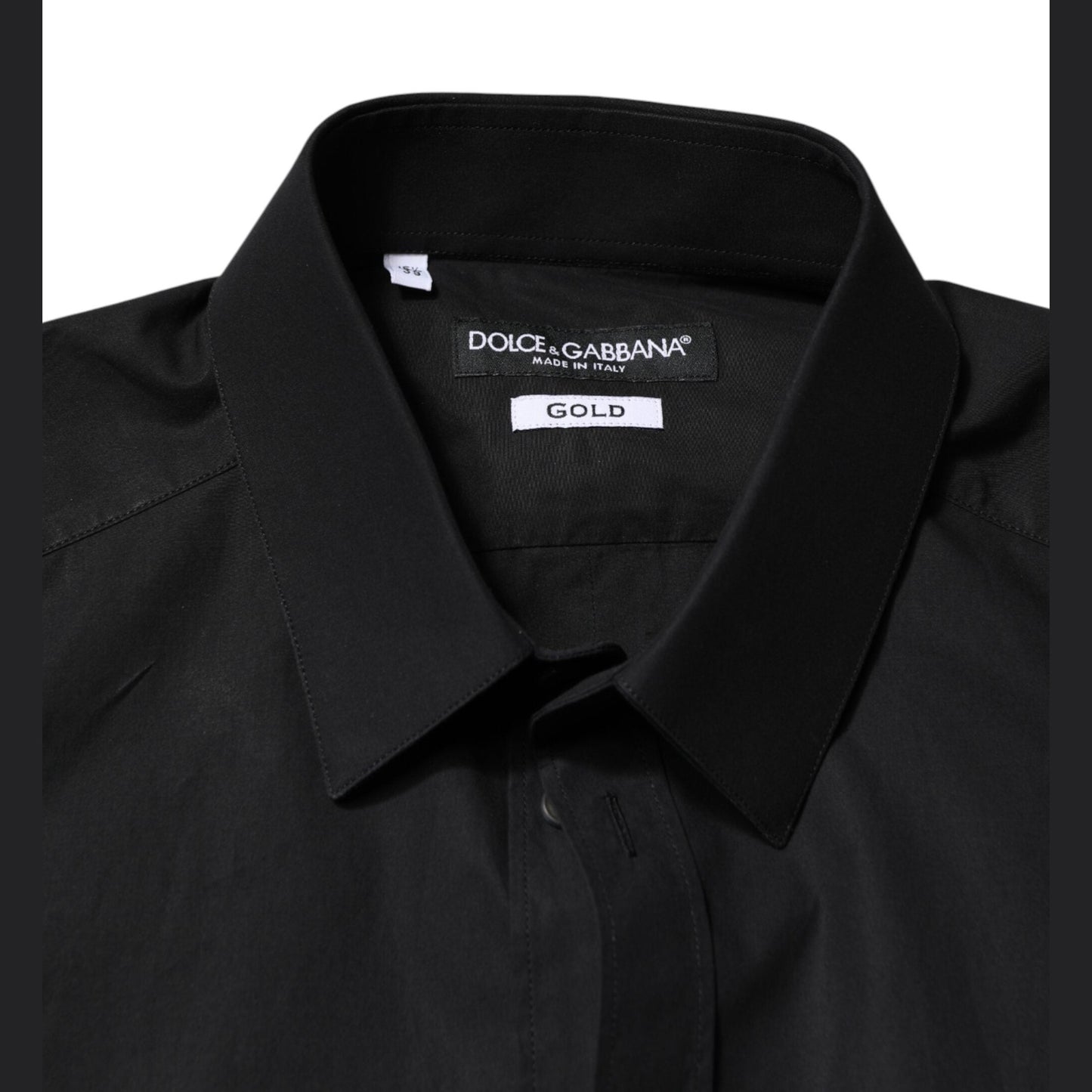 Dolce & Gabbana Black GOLD Cotton Men Dress Formal Shirt