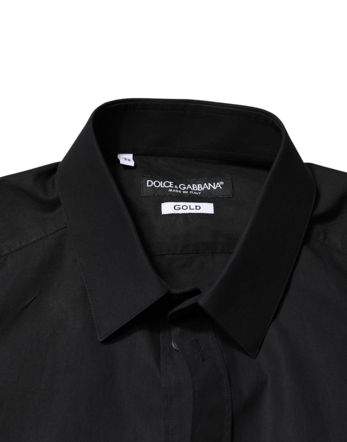 Dolce & Gabbana Black GOLD Cotton Men Dress Formal Shirt - Eljoys Fashion 