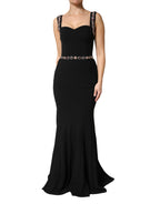 Dolce & Gabbana Black Embellished Sheath MermaidGown Dress - Eljoys Fashion 