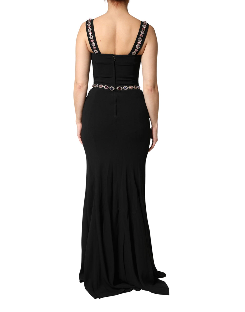 Dolce & Gabbana Black Embellished Sheath MermaidGown Dress - Eljoys Fashion 