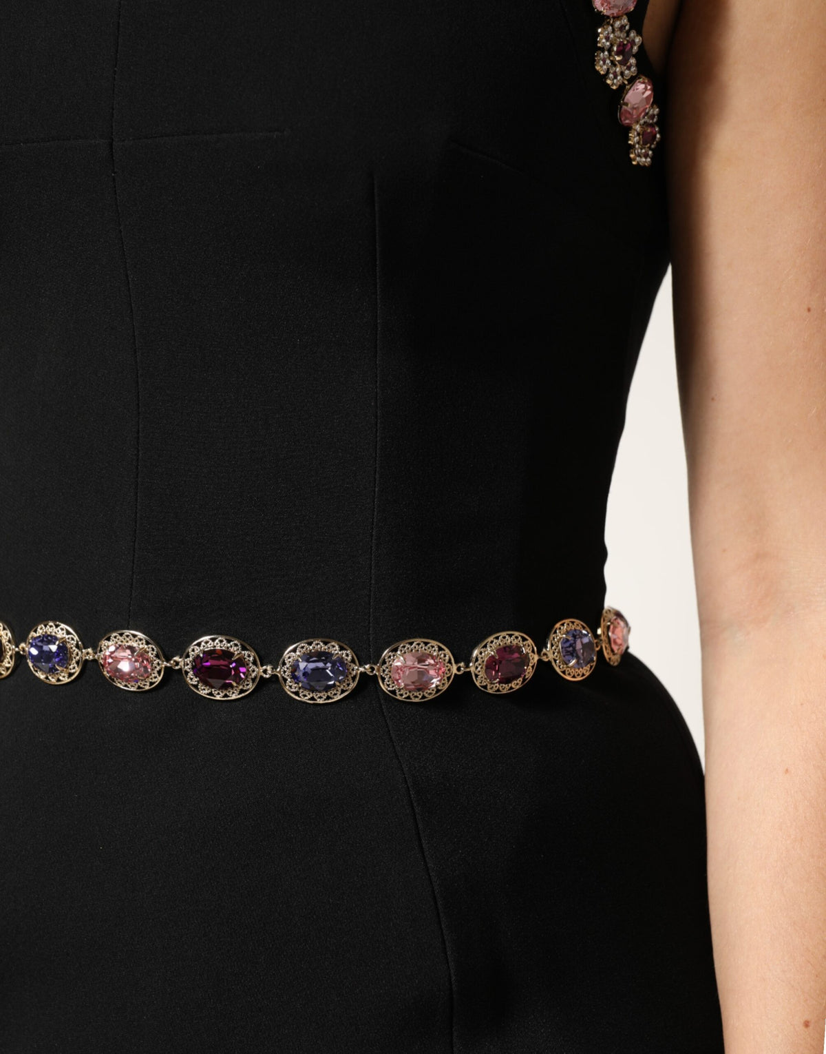 Dolce & Gabbana Black Embellished Sheath MermaidGown Dress - Eljoys Fashion 