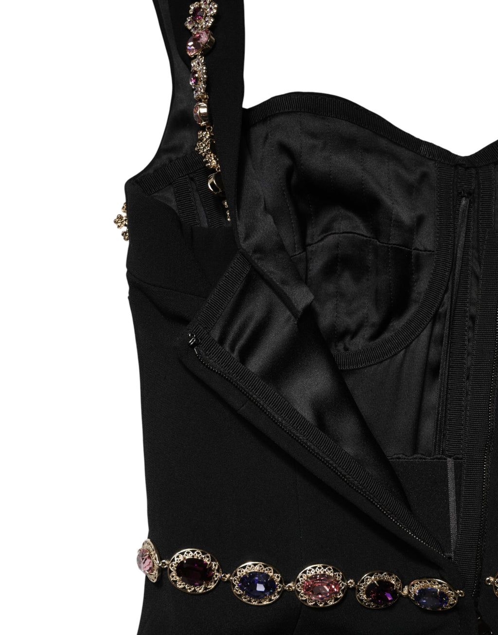 Dolce & Gabbana Black Embellished Sheath MermaidGown Dress - Eljoys Fashion 