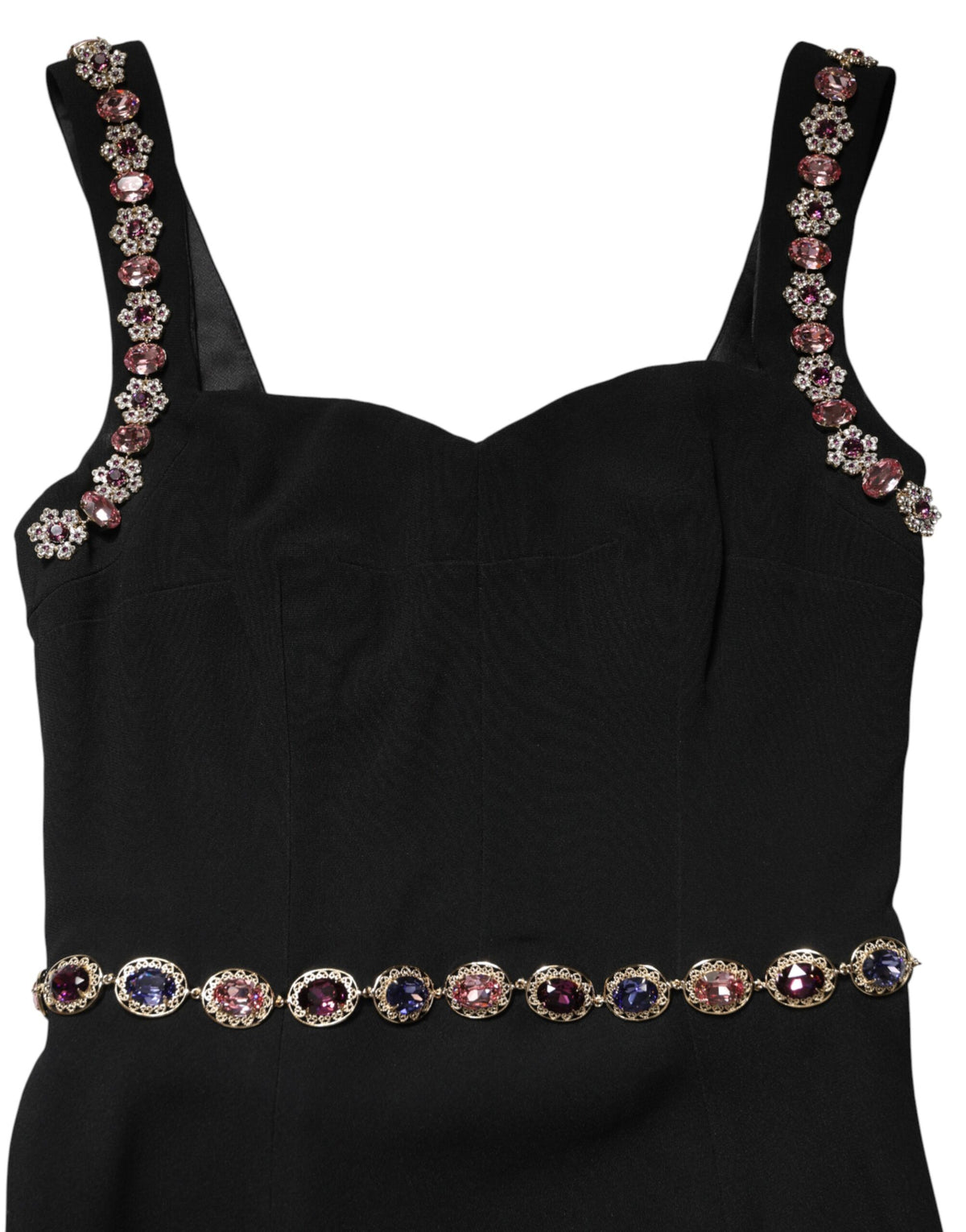 Dolce & Gabbana Black Embellished Sheath MermaidGown Dress - Eljoys Fashion 