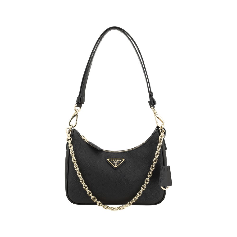 Prada Black Calf Leather Bos Taurus Shoulder Bag Prada