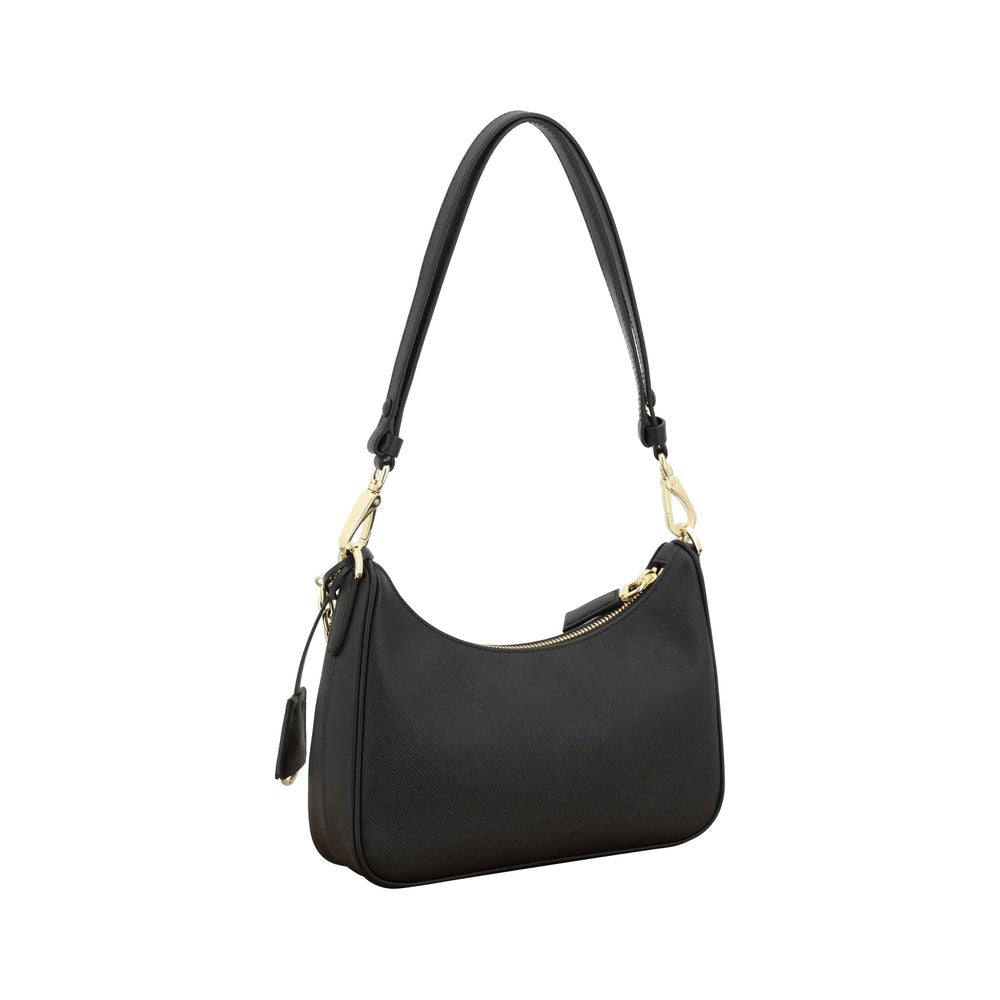 Prada Black Calf Leather Bos Taurus Shoulder Bag Prada