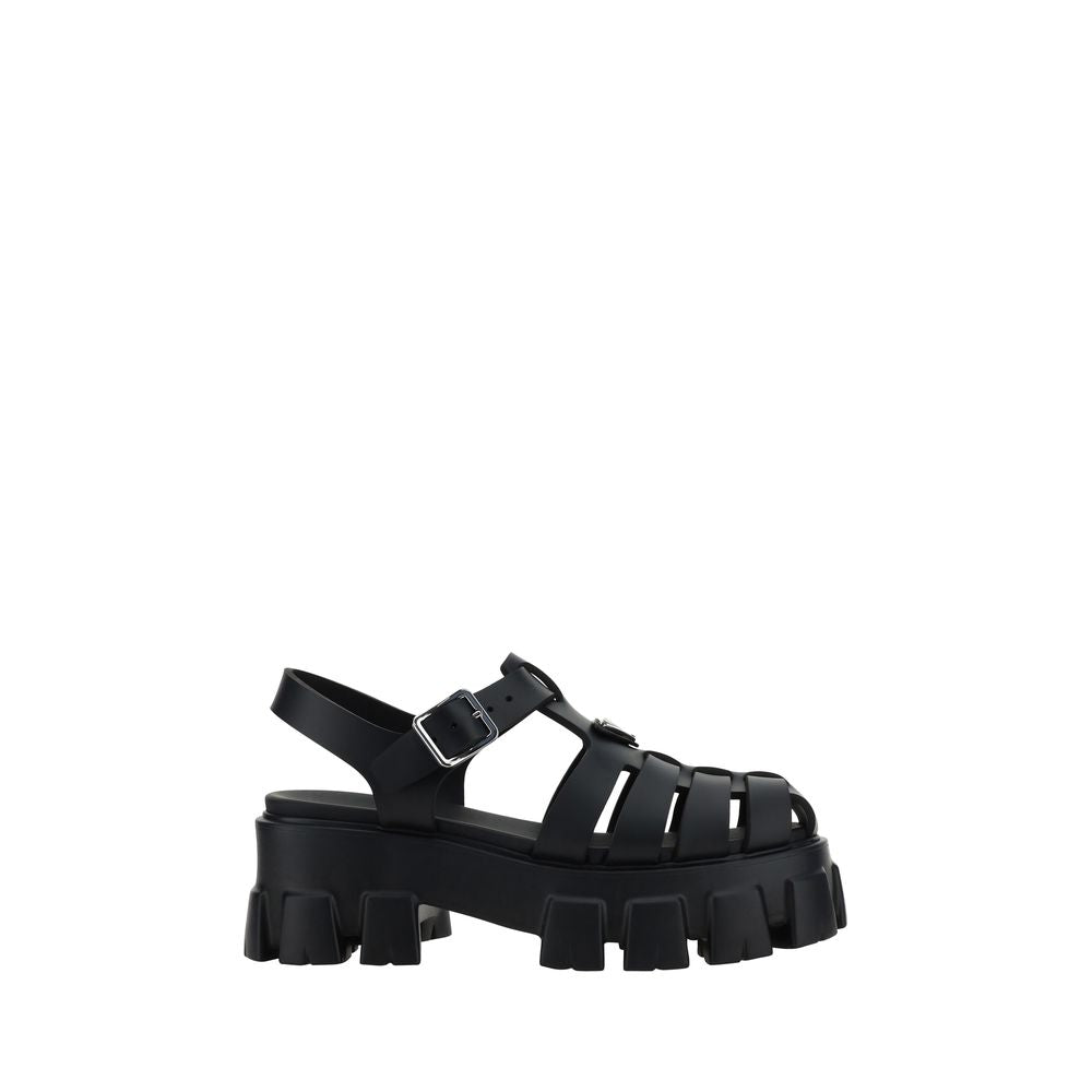 Prada Black Acetate Platform Sandals Prada