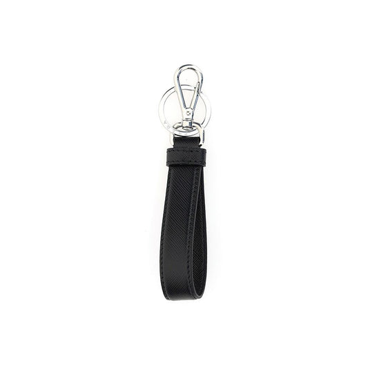 Prada Black Stainless Steel Keychain Prada