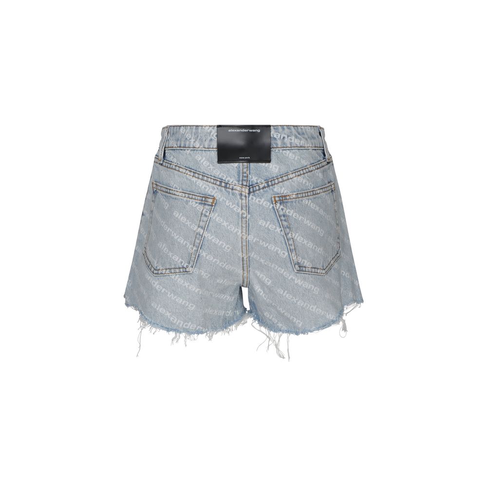 Alexander Wang Blue Cotton Bermuda Shorts Alexander Wang