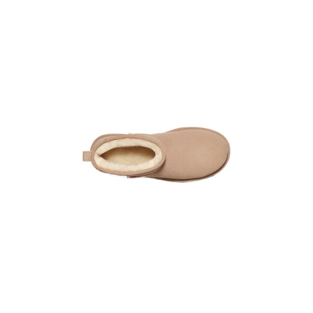 UGG Beige Suede Leather Ankle Boots UGG