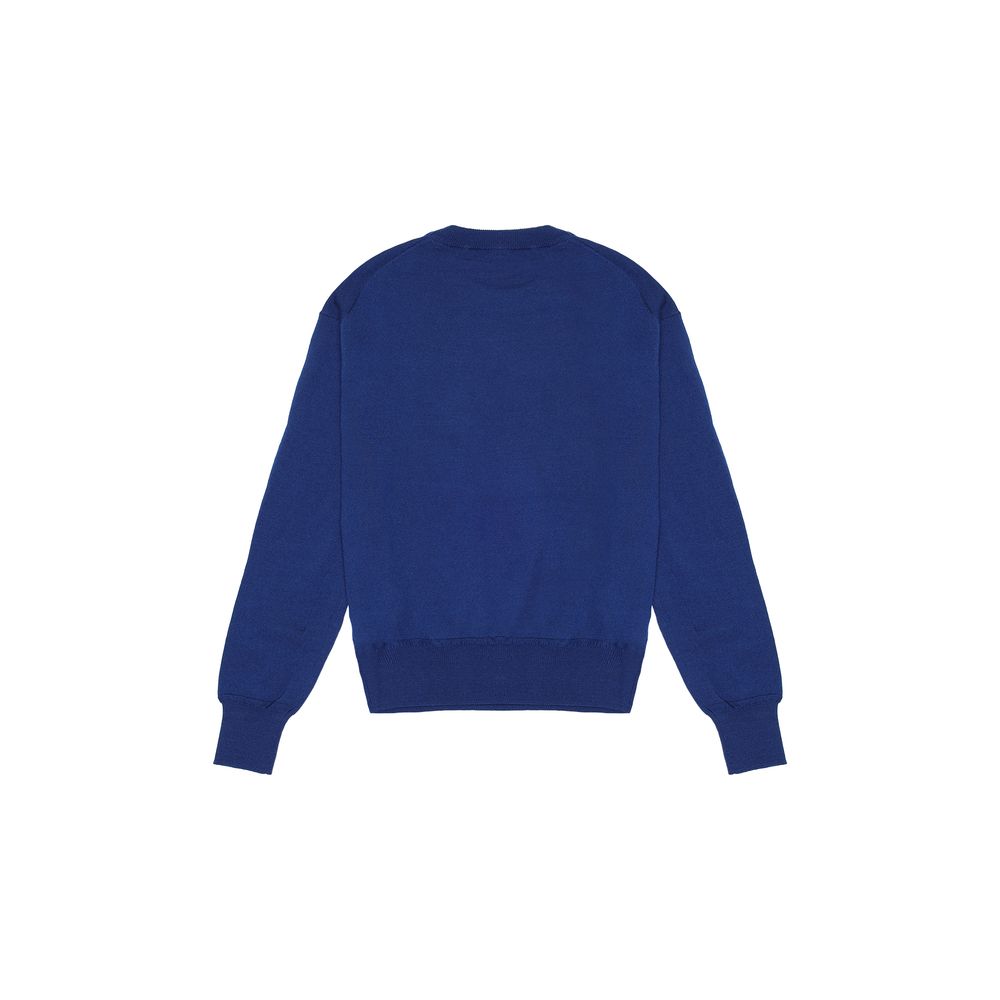 Love Moschino Blue Wool Sweatshirt Love Moschino