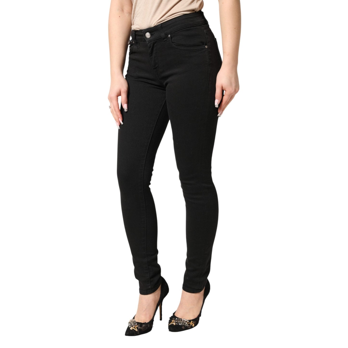 Dolce & Gabbana Black Cotton Stretch Skinny Denim Jeans Dolce & Gabbana