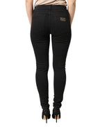 Dolce & Gabbana Black Cotton Stretch Skinny Denim Jeans - Eljoys Fashion 