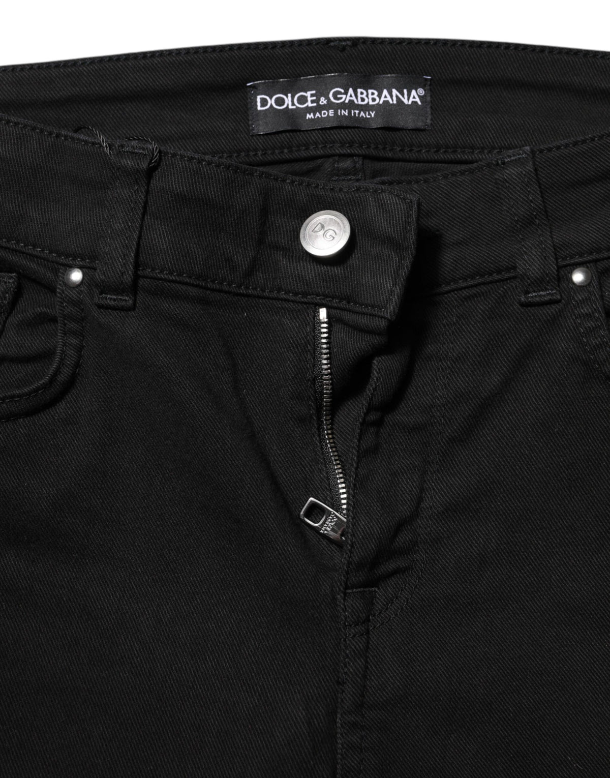 Dolce & Gabbana Black Cotton Casual Skinny Denim Jeans - Eljoys Fashion 