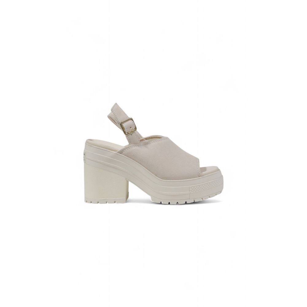 Converse Beige Suede Leather High Heel Pumps Converse