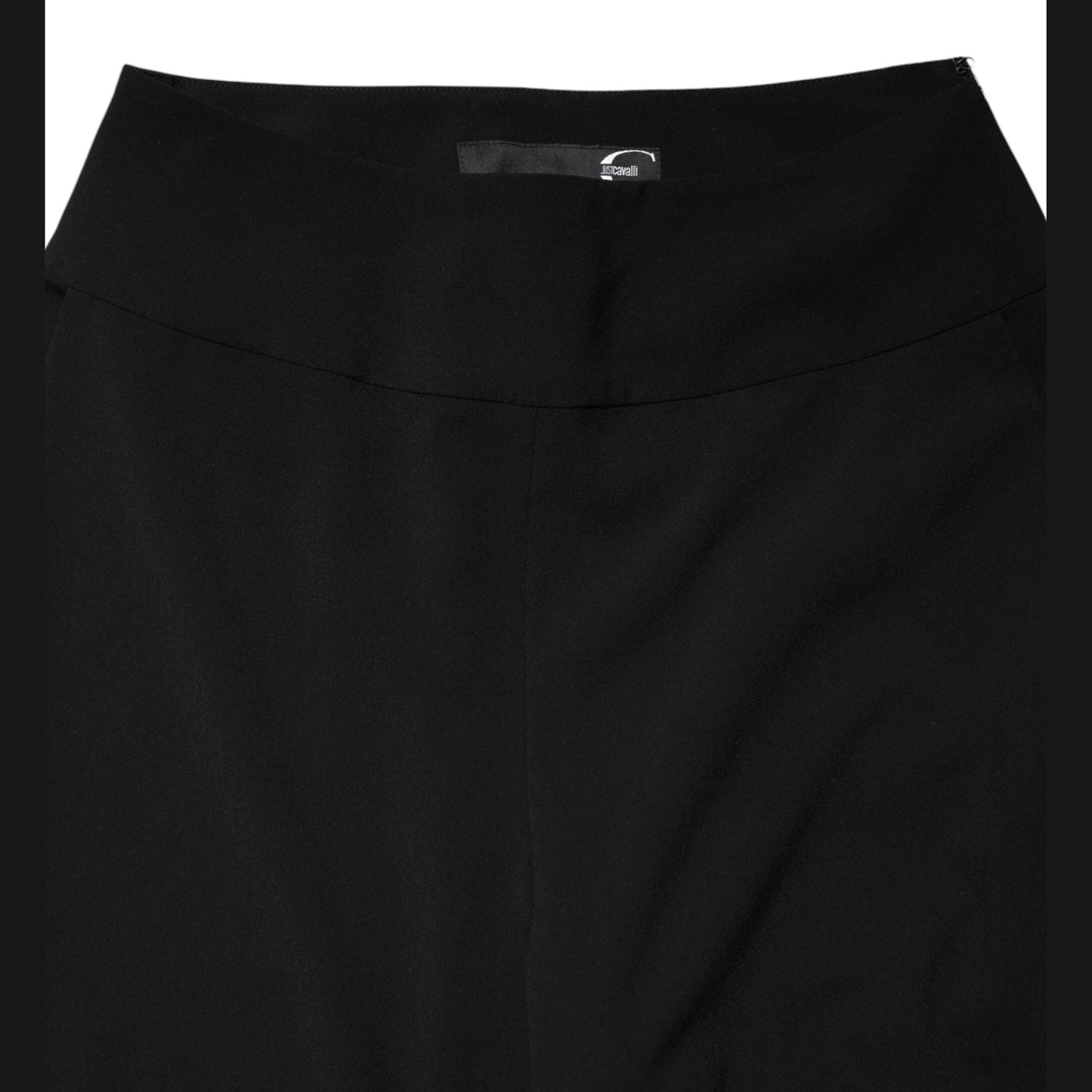 Just Cavalli Black High Waist Straight Trouser Formal Pants Just Cavalli