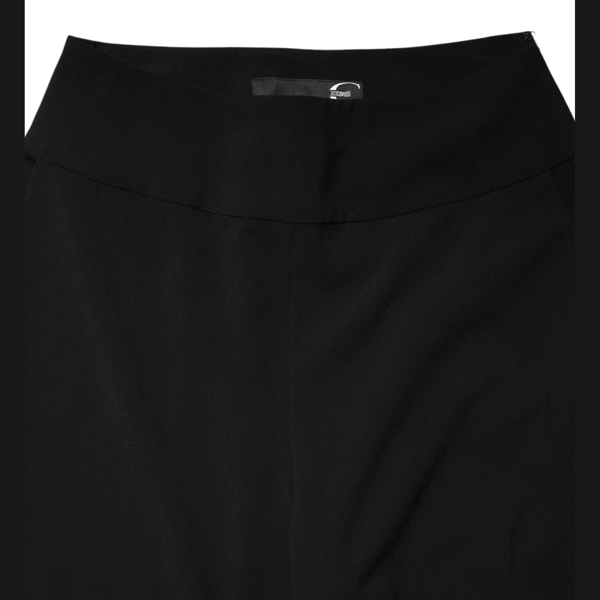 Just Cavalli Black High Waist Straight Trouser Formal Pants Just Cavalli