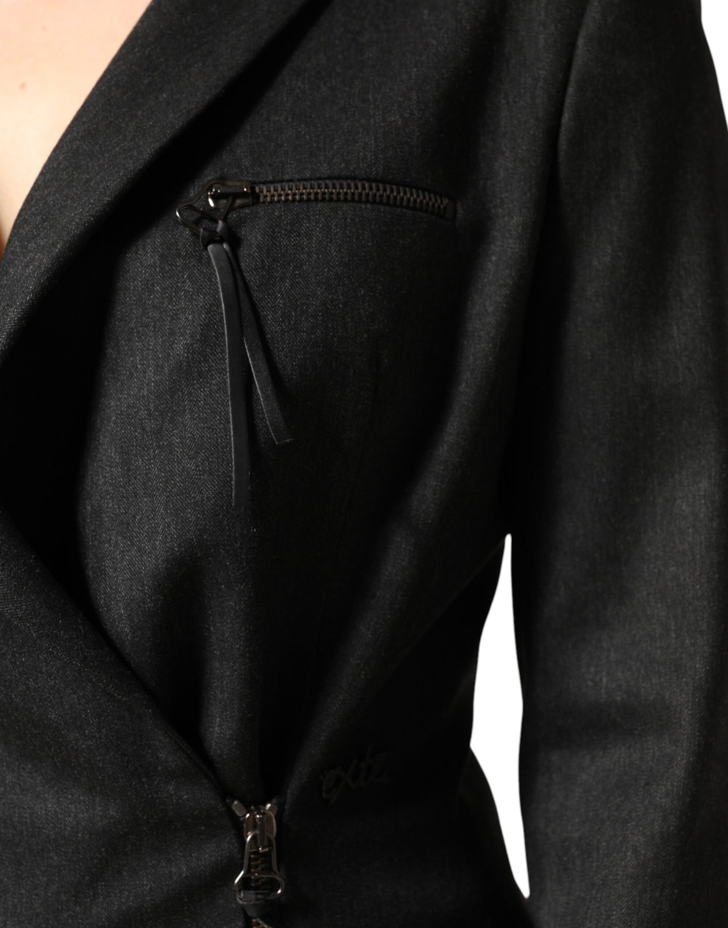 Exte Black Double Breasted Pants Blazer Jacket 2 Piece Suit Exte