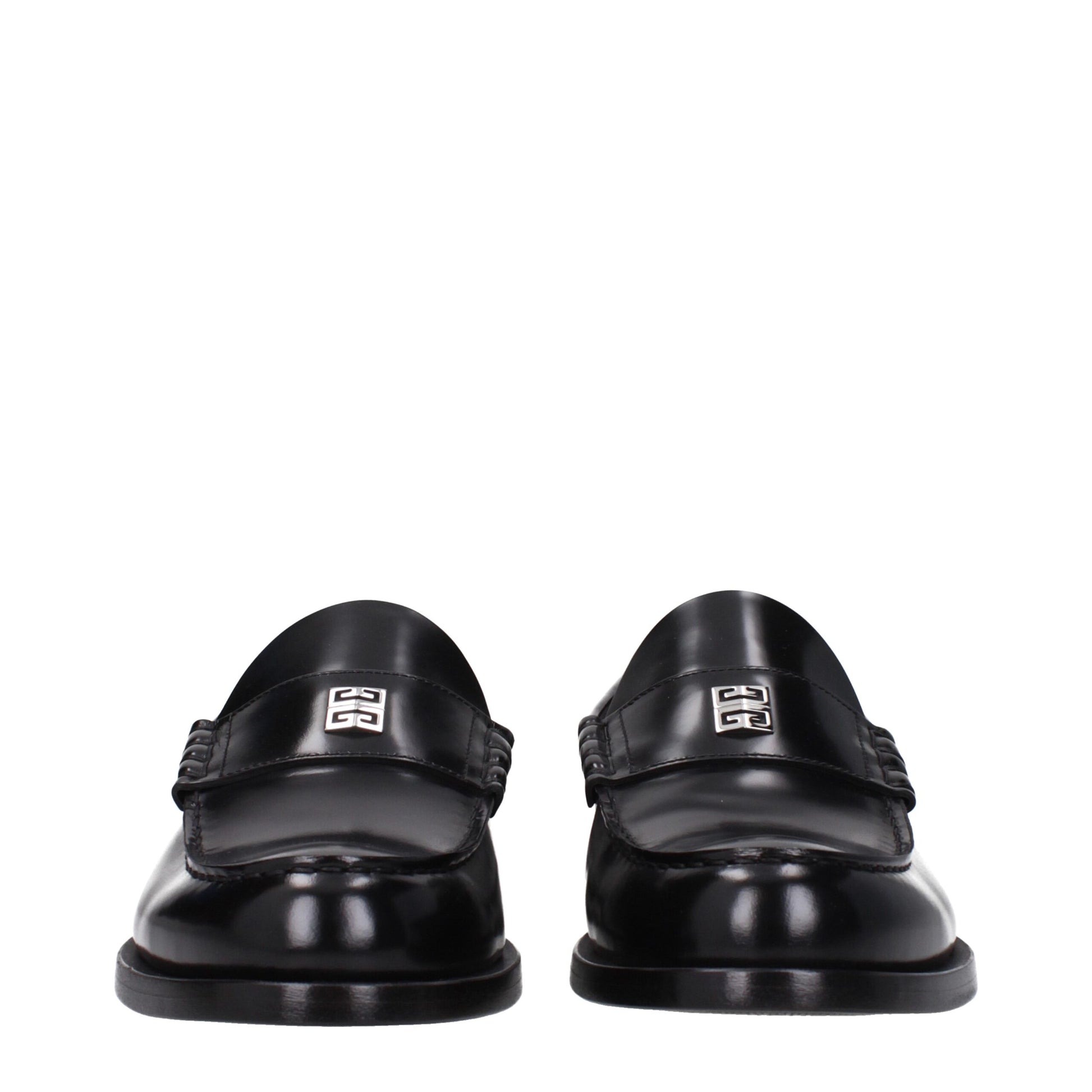 Givenchy Black Leather Slip-On Loafers