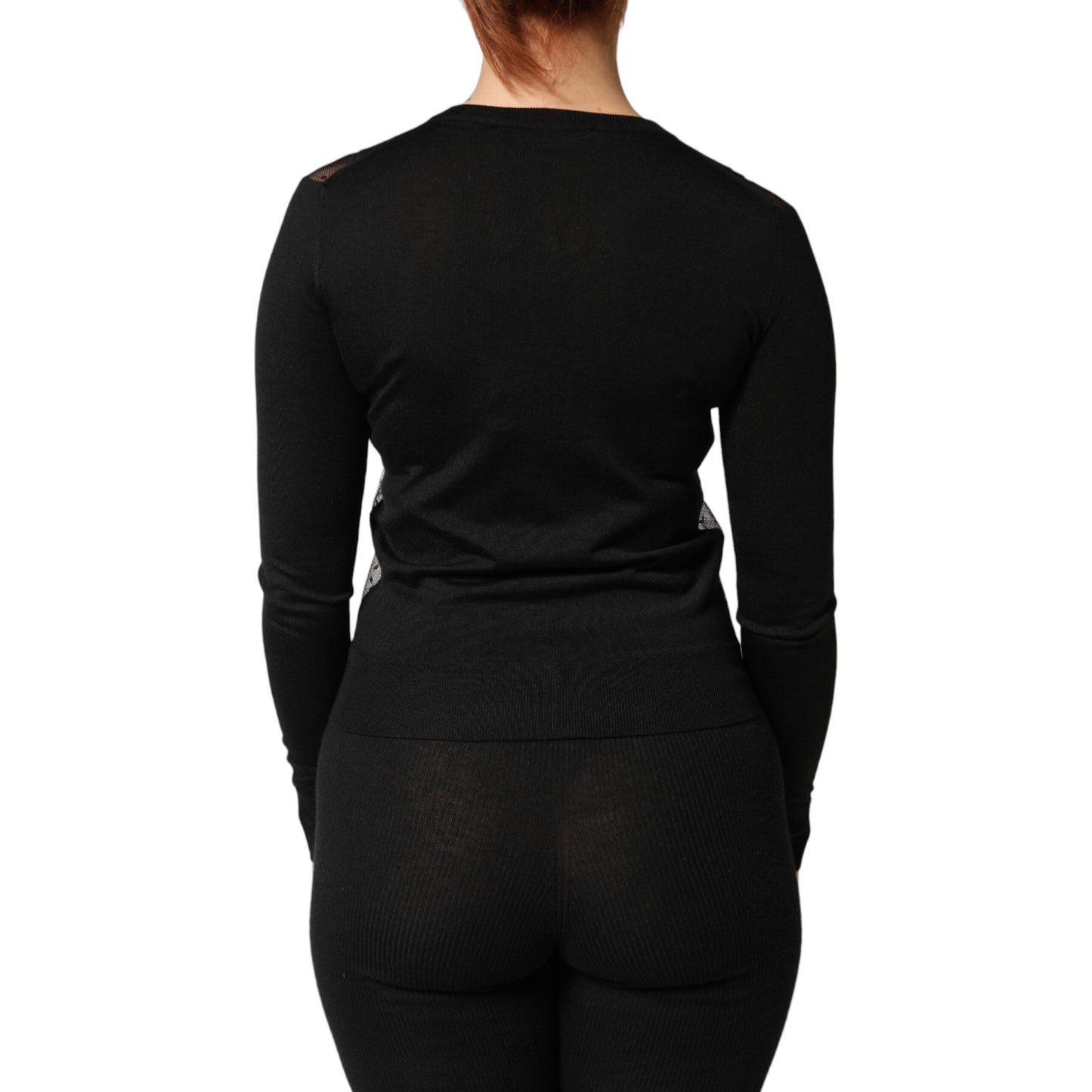 Dolce & Gabbana Black Sheer Button Down Cardigan Sweater Dolce & Gabbana