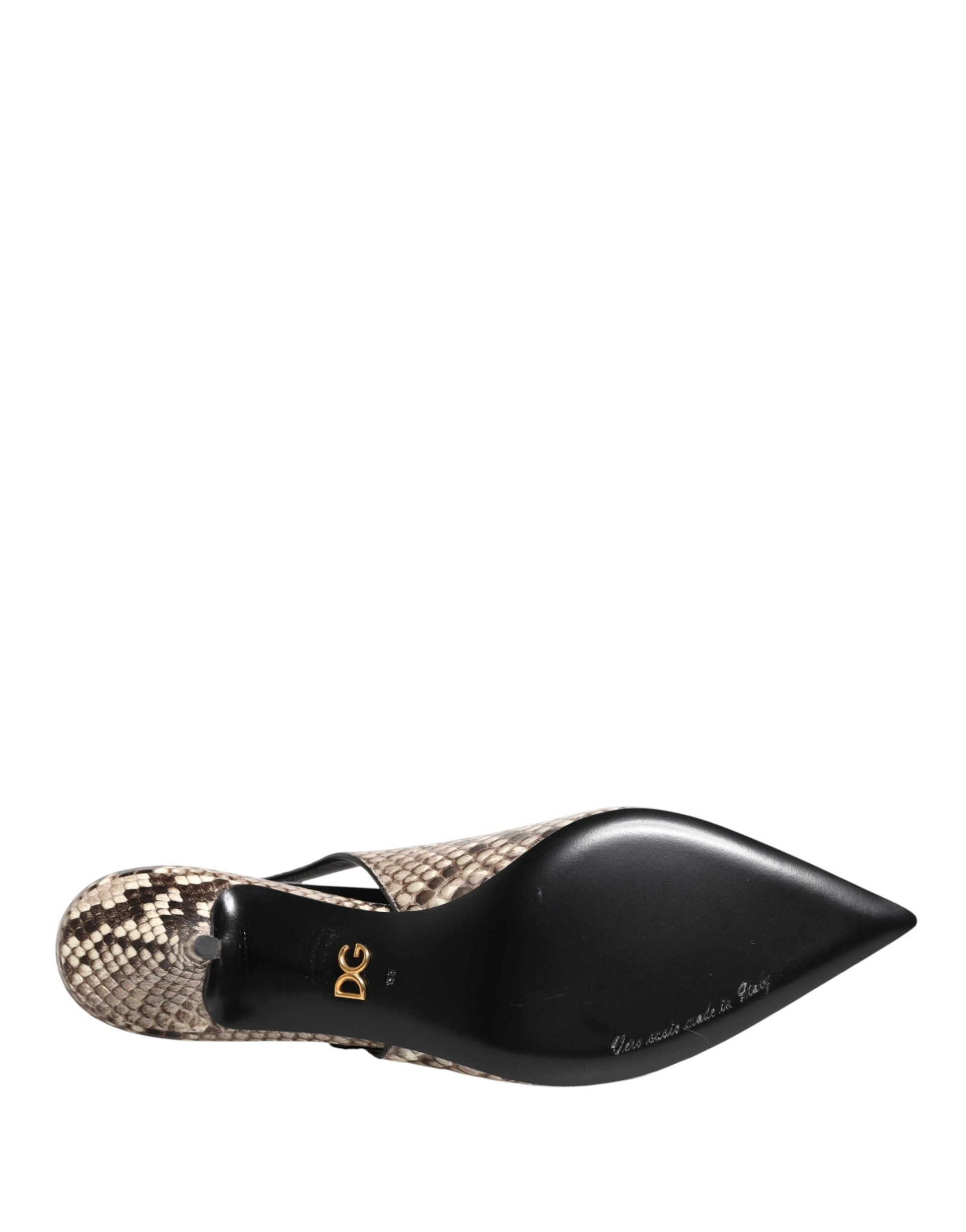 Dolce & Gabbana Multicolor Leather Heels Slingback Shoes Dolce & Gabbana