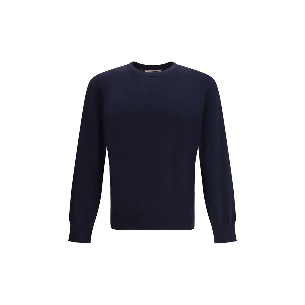 Brunello Cucinelli Blue Cotton Sweatshirt Brunello Cucinelli