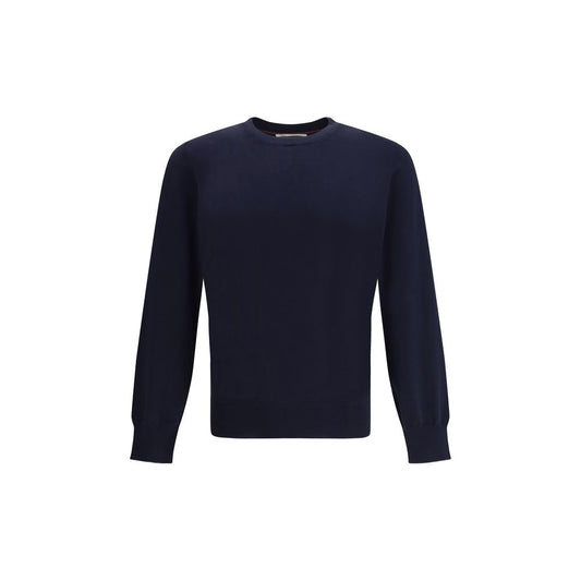 Brunello Cucinelli Blue Cotton Sweatshirt Brunello Cucinelli