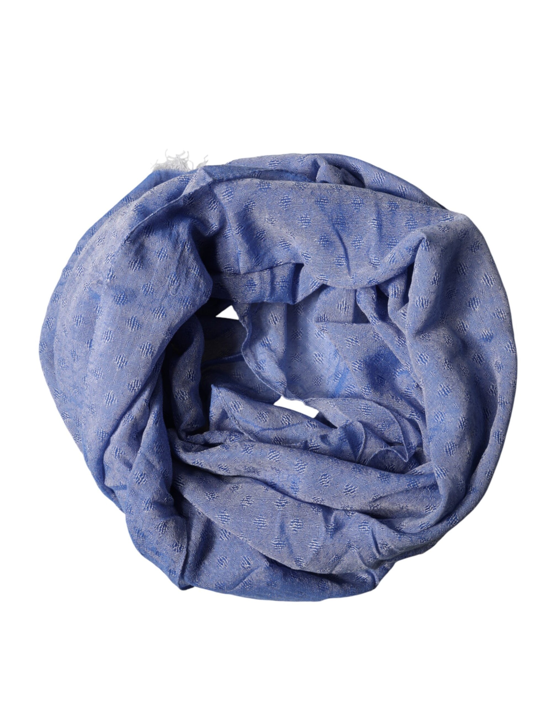 Dolce & Gabbana Blue Lace Stole Cotton Neck Wrap Shawl Scarf Dolce & Gabbana